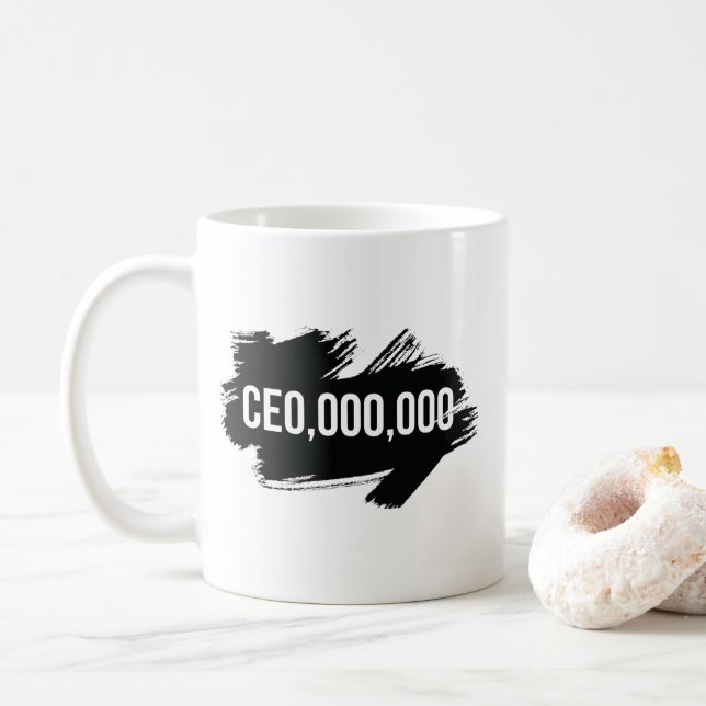CEO,000,000 Entrepreneur Coffee Mug (With Donut)