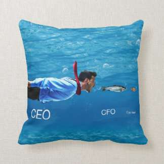 CEO, CFO, C-ya Later Business Humour Pillow