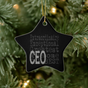 CEO Extraordinaire Ceramic Tree Decoration