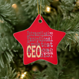 CEO Extraordinaire Ceramic Tree Decoration