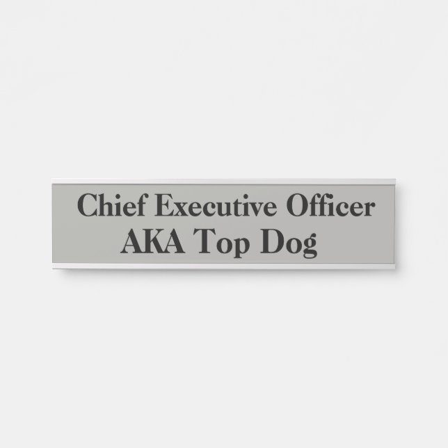 CEO Hanging Door Sign Name Plate (Front)