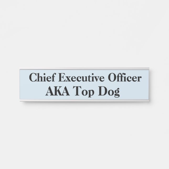 CEO Hanging Door Sign Name Plate (Front)