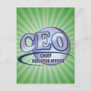 CEO LOGO BLUE CHIEF EXECUTIVE OFFICER POSTCARD