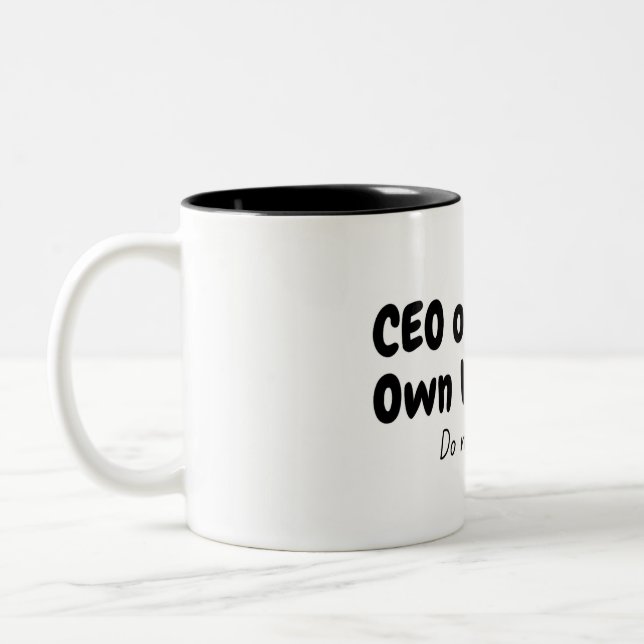 CEO Mug , introvert feelings . (Left)