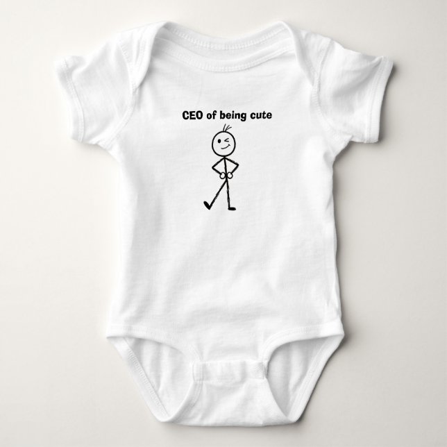 CEO of being cute funny Baby Bodysuit (Front)