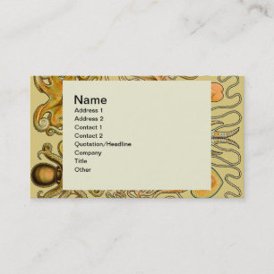 Cephalopod Octopus Squid Marine Nature Business Card
