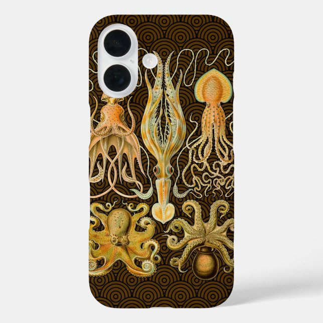 Cephalopod Octopus Squid Marine Nature Case-Mate iPhone Case (Back)