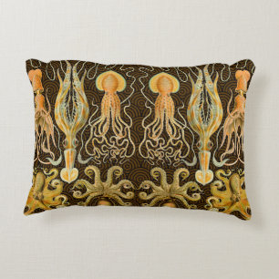 Cephalopod Octopus Squid Marine Nature Decorative Cushion