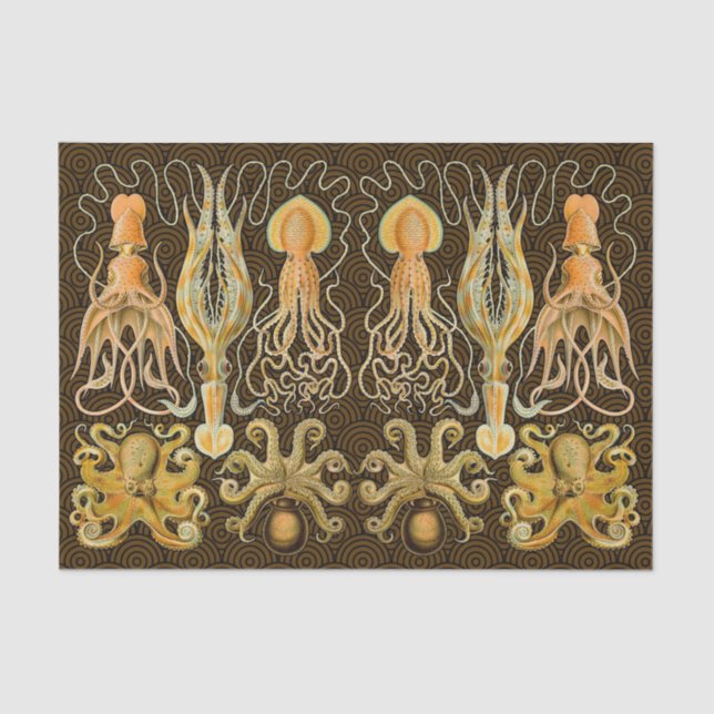 Cephalopod Octopus Squid Marine Nature Tissue Paper (Front)