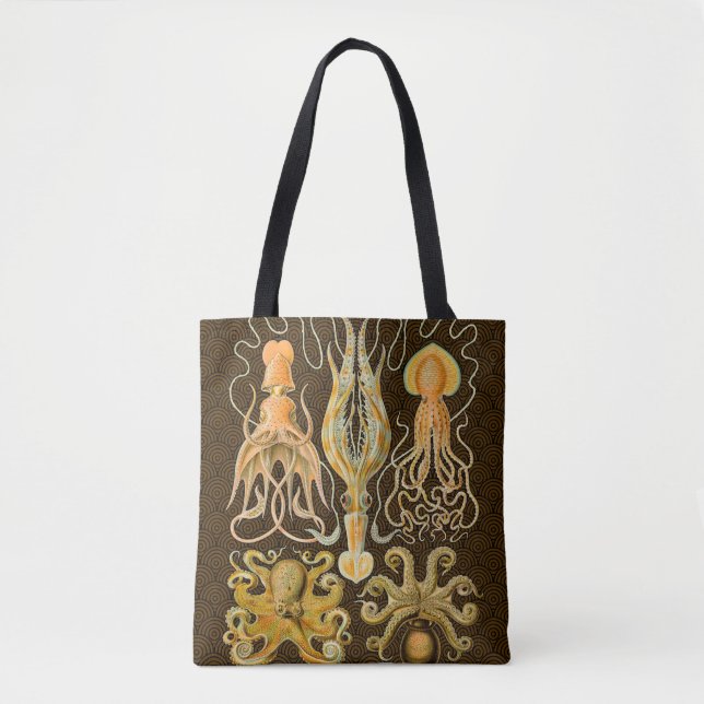 Cephalopod Octopus Squid Marine Nature Tote Bag (Front)