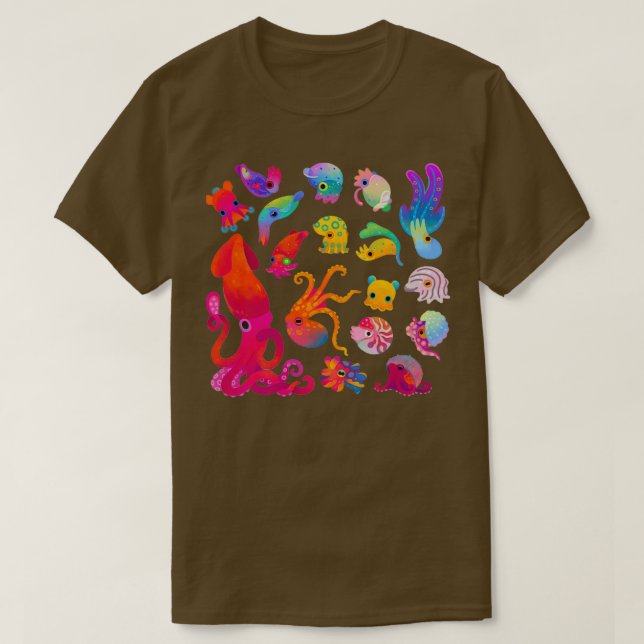 Cephalopod pastel T-Shirt (Design Front)