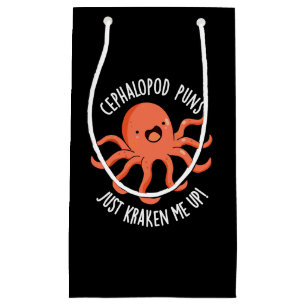 Cephalopod Puns Just Kraken Me Up Pun Dark BG Small Gift Bag
