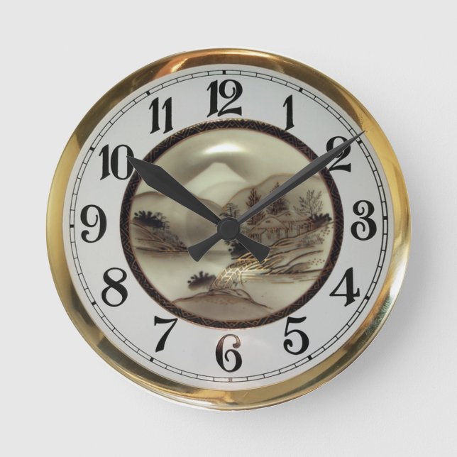 Ceramic art round clock (Front)