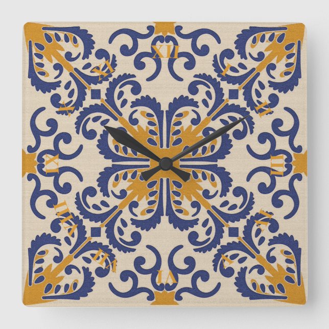 Ceramic Azulejo Style Clock (Front)