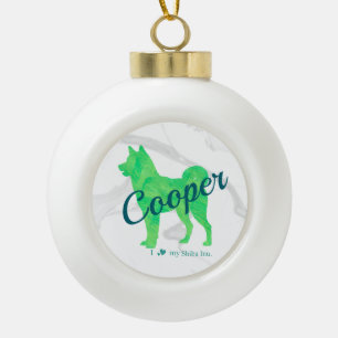  CERAMIC BALL CHRISTMAS ORNAMENT