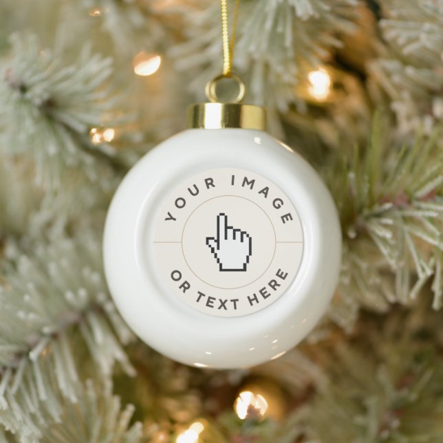 Ceramic Ball Ornament - Custom (add image/text) (Tree)