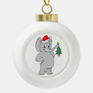 Ceramic Ball Ornament/Elephant Christmas Ornament