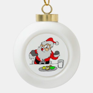 Ceramic Ball Ornament/Santa Christmas Ornament