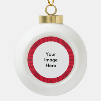 Ceramic Ball Red Frame Ornament! Ceramic Ball Christmas Ornament