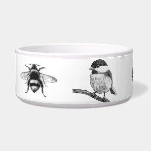 Ceramic Bowl - Water Bowl Insects & Birds