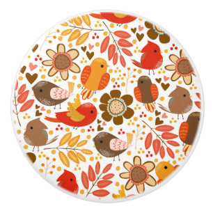 Ceramic Cabinet Knob-Birds Ceramic Knob