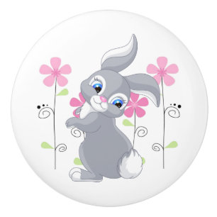 Ceramic Cabinet Knob-Bunny Knob