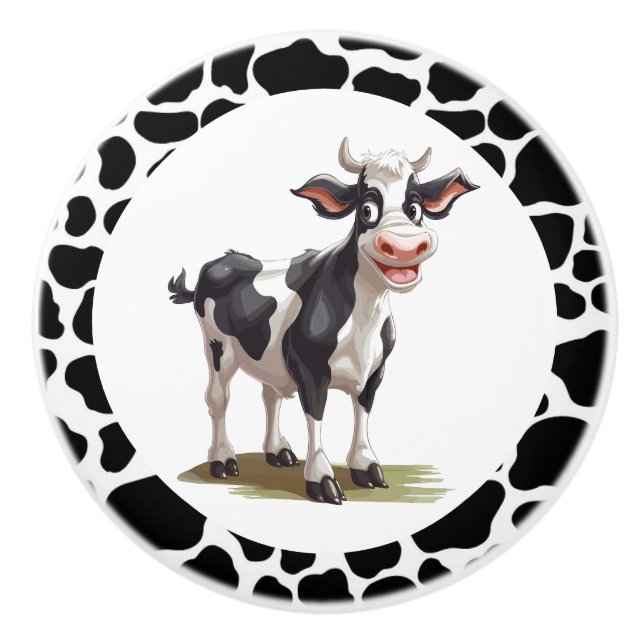 Ceramic Cabinet Knob-Cow Knob (Front)