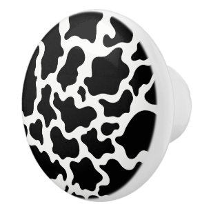 Ceramic Cabinet Knob-Cow Print Ceramic Knob