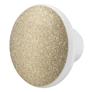 Ceramic Cabinet Knob-Gold Faux Glitter Ceramic Knob