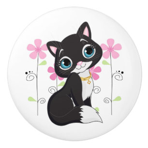 Ceramic Cabinet Knob-Kitty Ceramic Knob