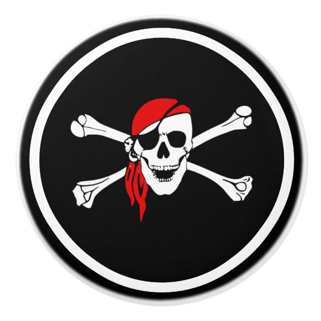 Ceramic Cabinet Knob-Pirate Knob (Front)