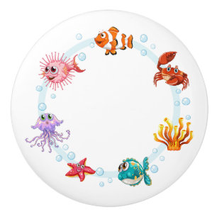 Ceramic Cabinet Knob-Sea Life Ceramic Knob