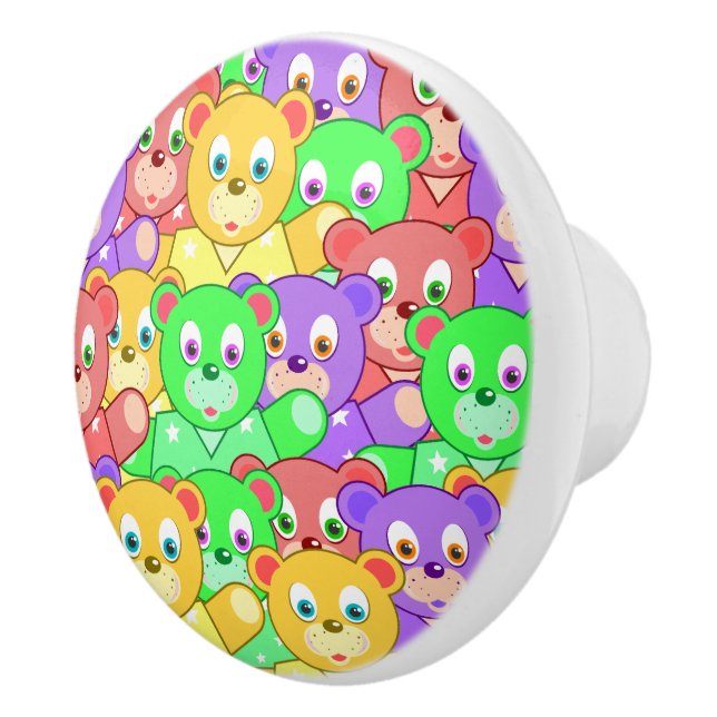 Ceramic Cabinet Knob-Teddy Bears Ceramic Knob (Right)