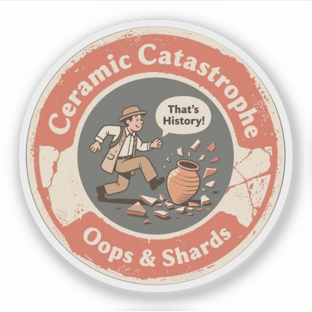 Ceramic Catastrophe Archaeology Humour (Front)