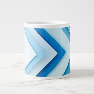 Ceramic Chevron Blue & White Mug – Minimal Decor