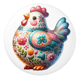 Ceramic Chicken  Knob