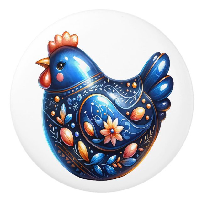 Ceramic Chicken Theme  Ceramic Knob (Front)