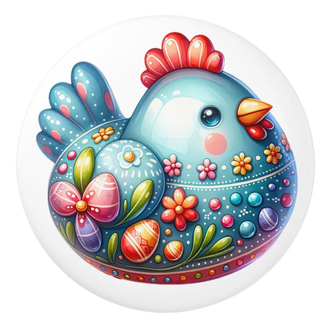 Ceramic Chicken Theme  Ceramic Knob (Front)