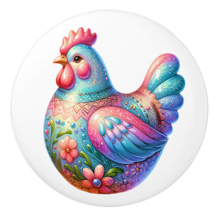 Ceramic Chicken Theme  Knob