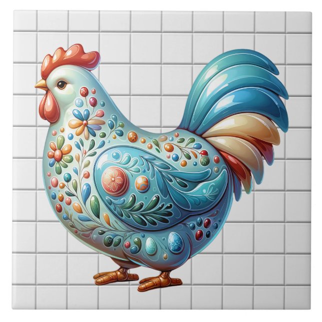 Ceramic Chicken  Tile (Front)