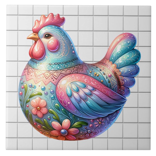 Ceramic Chicken  Tile (Front)