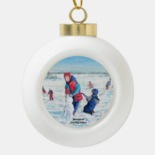Ceramic Christmas Ornament Original Art