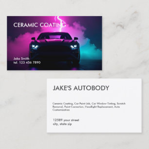 Ceramic Coating Auto Body Business Card