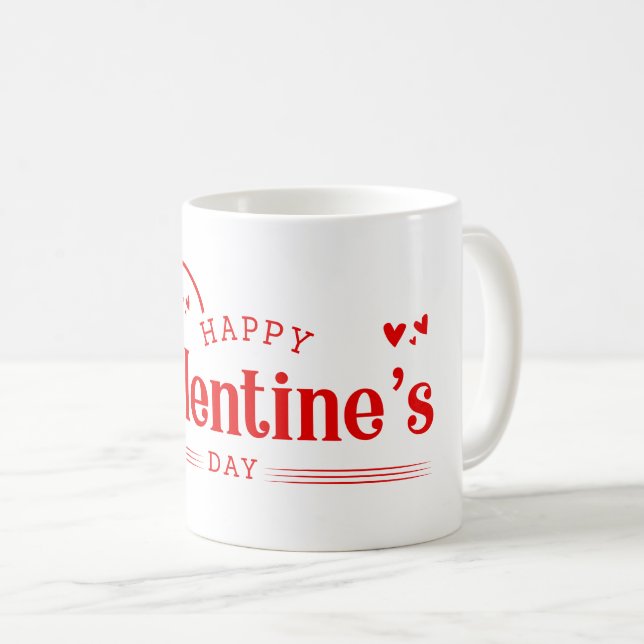 Ceramic Coffee Mug-Valentine Hearts Mug (Front Right)