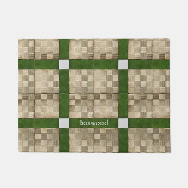 Ceramic Concrete Tiles Mediterranean Pattern Name Doormat (Front)