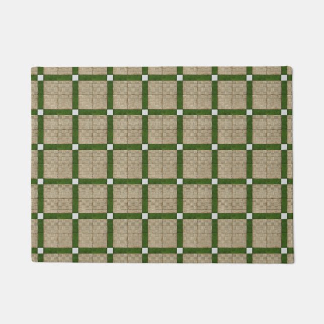Ceramic Concrete Tiles Mediterranean Small Pattern Doormat (Front)