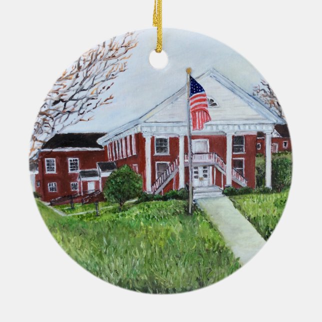 Ceramic Courthouse Ornament (Back)