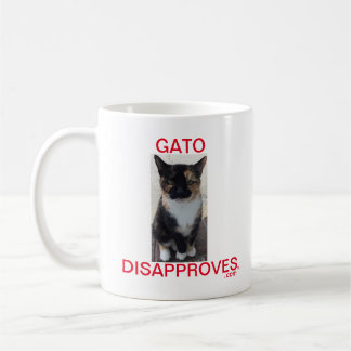 Ceramic cup, Gato Disapproves Coffee Mug