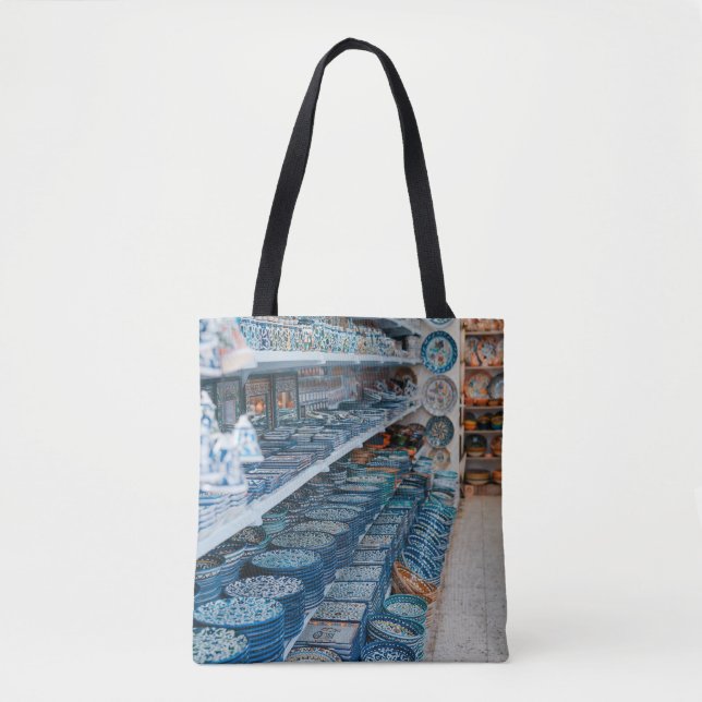 CERAMIC DINNERWARE LOT TOTE BAG (Front)