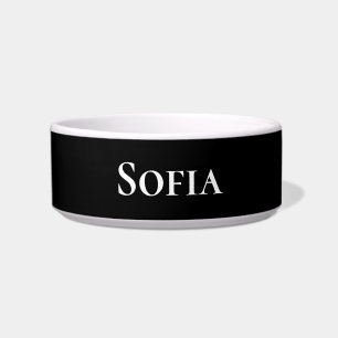 Ceramic dog bowl with customizable dog's name